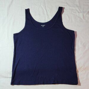 Old Navy basic tank sz XXL ribbed knit dark navy EUC